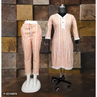 Stylish Fancy Khadi Cotton Kurta With Bottom Wear And Dupatta Set For Women-thumb0