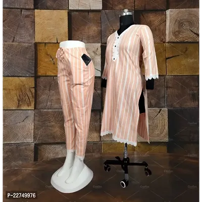 Stylish Fancy Khadi Cotton Kurta With Bottom Wear And Dupatta Set For Women-thumb3