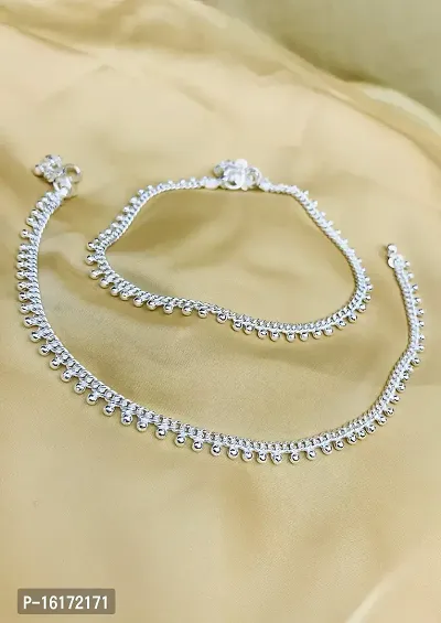 ABDesign Daily Wear Silver Anklet For Women-thumb0