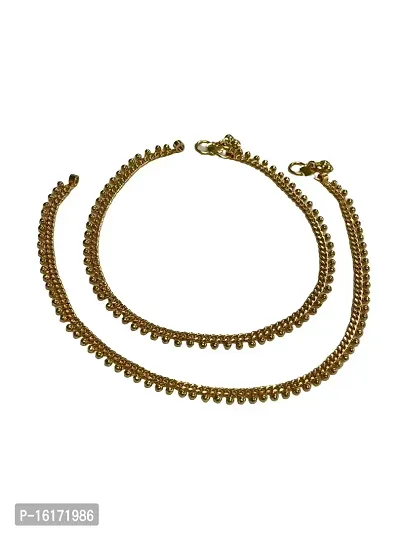 ABDesigns Traditional Brass Anklets Payal Jewellery for women  Girls-thumb0