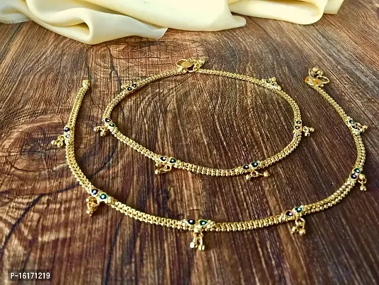 Gold Plated Anklet Design For Women-thumb0