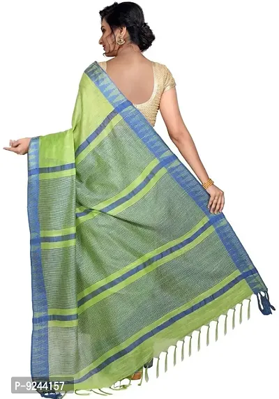 Attractive Kota Silk Temple Border Bhagalpuri Handloom Saree (Green) 337-thumb2