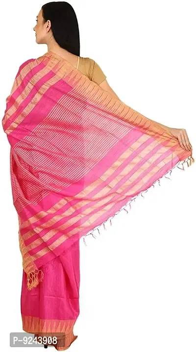 Trendy Handloom Women's Kota Silk Temple Saree with blouse piece (Pink)-thumb3