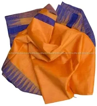 Trendy Handloom Women's Kota Silk Temple Saree with blouse piece (Orange)-thumb4