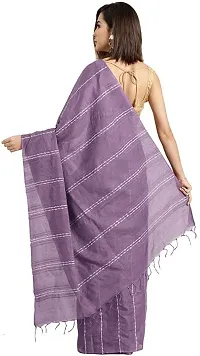 Handloom Kraft Weaving Soft Silk Saree With Blouse Piece Attached For Women's (Mauve)-thumb1