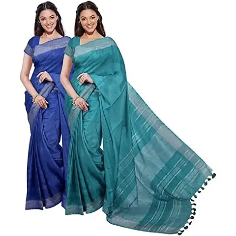 New In linen cotton Sarees 