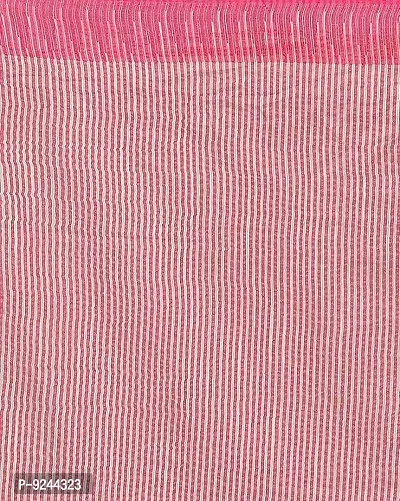 Cotton Silk Bhagalpuri Temple Border Saree With Blouse Piece Attached (White) S Pink Temple)-thumb3