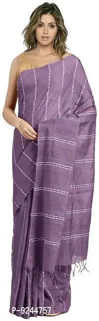 Handloom Kraft Weaving Soft Silk Saree With Blouse Piece Attached For Women's (Mauve)