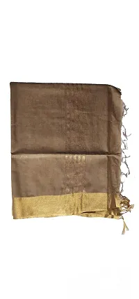 Attractive Soft Kota Silk Zari Border Saree With Running Blouse Attached (Golden Brown)-thumb1