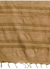 Handloom Kraft Weaving Soft Silk Saree With Blouse Piece Attached For Women's (Golden)-thumb3