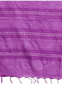 Handloom Kraft Weaving Soft Silk Saree With Blouse Piece Attached For Women's (Purple)-thumb3