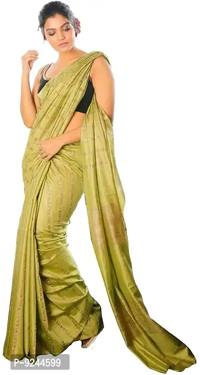 NR Handloom Women's Bhagalpuri Art Silk Saree With Blouse Piece (NR_1475_Mehendi, Green)