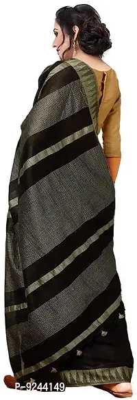 Attractive Kota Silk Temple Border Bhagalpuri Handloom Saree (Black) 331-thumb3