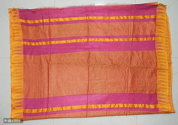 Trendy Handloom Women's Kota Silk Temple Saree with blouse piece (Queen Pink)-thumb5