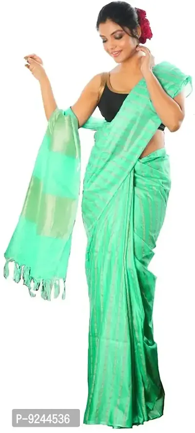 NR Handloom Women's Bhagalpuri Art Silk Saree With Blouse Piece (NR_1475_Light Pista Green)