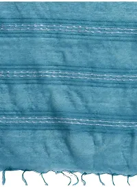 Handloom Kraft Weaving Soft Silk Saree With Blouse Piece Attached For Women's (Cerulean)-thumb3