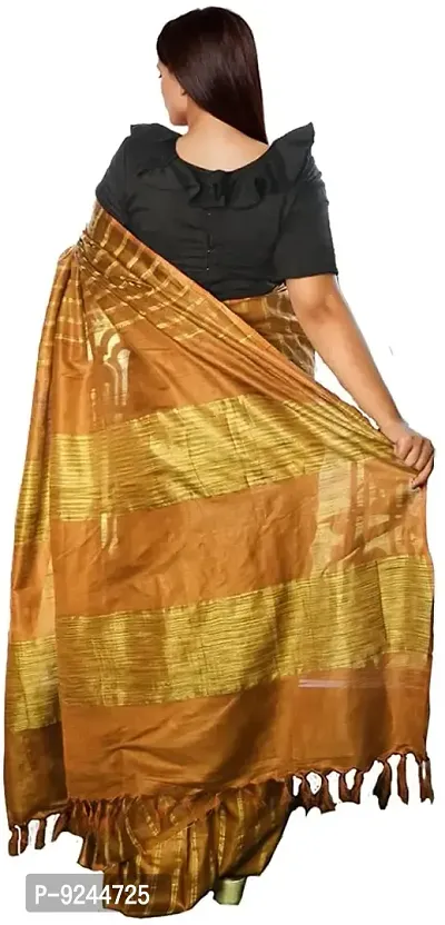 NR Handloom Women's Bhagalpuri Art Silk Saree With Blouse Piece (NR_1475_Brown)