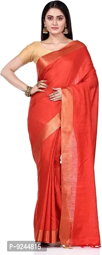 Attractive Soft Kota Silk Zari Border Saree With Running Blouse Attached (Red)