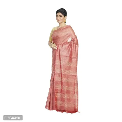 NR Handloom Bhagalpuri Handloom Women's Katan Rawsilk Ghichcha Anchal Saree (Orange, NR Handloom_94)-thumb2