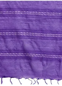 Handloom Kraft Weaving Soft Silk Saree With Blouse Piece Attached For Women's (French Violet)-thumb3