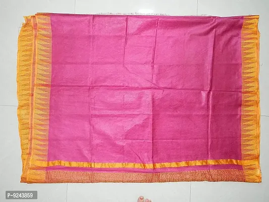 Trendy Handloom Women's Kota Silk Temple Saree with blouse piece (Queen Pink)-thumb4