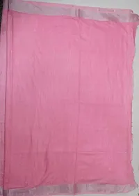 Attractive Handloom Bhagalpuri Handwoven Cotton Linen Saree (Light Pink)-thumb2