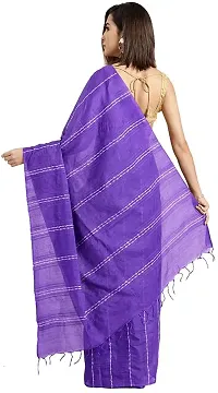 Handloom Kraft Weaving Soft Silk Saree With Blouse Piece Attached For Women's (French Violet)-thumb1