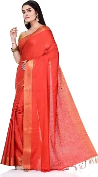 Attractive Soft Kota Silk Zari Border Saree With Running Blouse Attached (Red)-thumb1