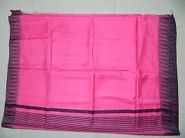 Cotton Silk Bhagalpuri Temple Border Saree With Blouse Piece Attached (Pink) S Black Temple)-thumb3