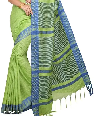 Attractive Kota Silk Temple Border Bhagalpuri Handloom Saree (Green) 337-thumb3