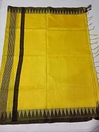 Attractive Handloom Women's Bhagalpuri Kota Silk Temple Saree with blouse piece (Yellow)-thumb1