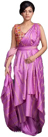 NR Handloom Women's Bhagalpuri Art Silk Saree With Blouse Piece (NR_1475_Light Purple)