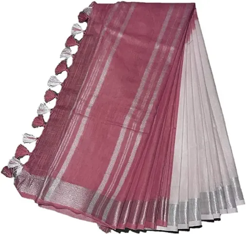 Handloom Cotton Printed Saree with Blouse Piece