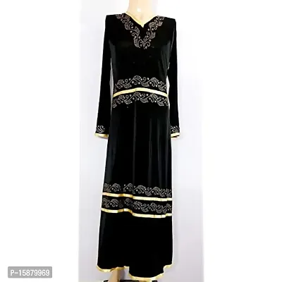 Abaya islamic wear Black  Gold 3-thumb0