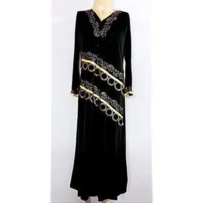 Abaya islamic wear Black  Gold