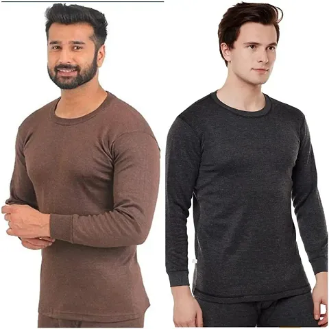Men’s Round Neck Fleece Thermal Wear Combo