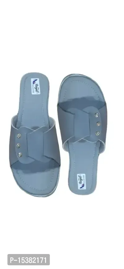 Stylish Grey PU Sandals For Women-thumb0