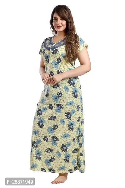 Trendy Floral Printed Nighty for Women-thumb3