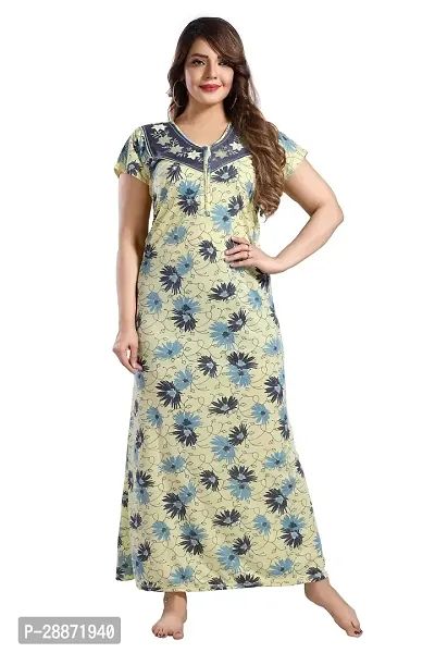 Trendy Floral Printed Nighty for Women-thumb4