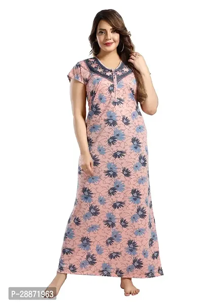 Trendy Floral Printed Nighty for Women-thumb2