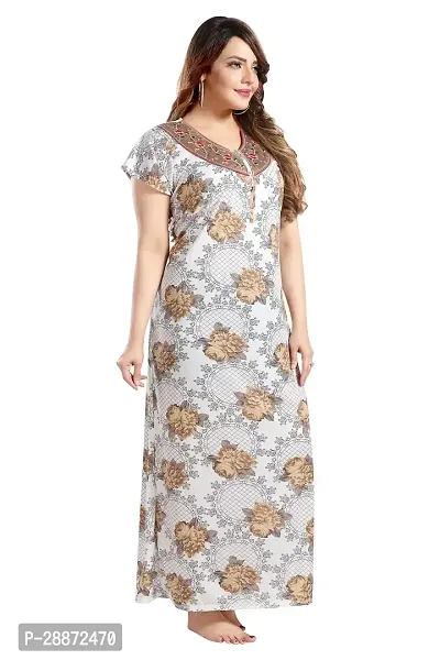 Trendy Floral Printed Nighty for Women-thumb4