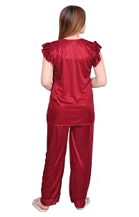 Stylish Stain Night suit For Women-thumb2