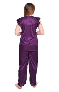 Stylish Stain Night suit For Women-thumb1