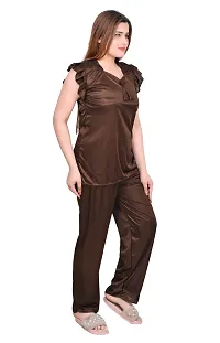 Stylish Stain Night suit For Women-thumb1