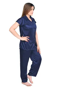 Stylish Stain Night suit For Women-thumb1
