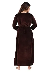 Trending Lace Nighty/Maxi/Sleepwear In Velvet Fabric For Girls And Women To Be Wear In Winters .-thumb3