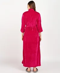 Classic Velvet Embroidered Nighty for Women-thumb1