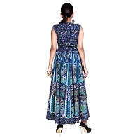 Stylish Cotton Stitched Printed Gown For Women-thumb2