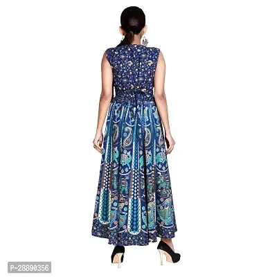 Stylish Cotton Stitched Printed Gown For Women-thumb3