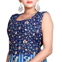 Stylish Cotton Stitched Printed Gown For Women-thumb3